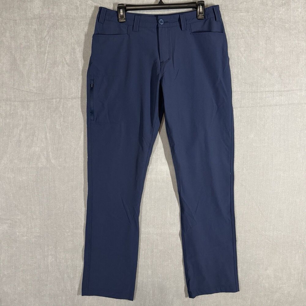 Willit Performance Pants Women's 10 Navy Stretch Hiking Travel Zip Cargo Pocket
